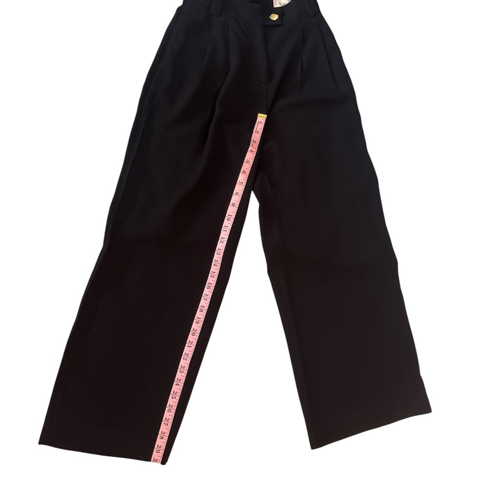 AJE Harlem Pleat Front Black Pants - Picture 8 of 10